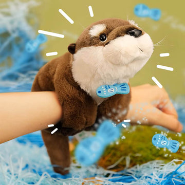 Cute Eurasian Otter Stuffed Plush Slap Bracelet, Otter Plushies